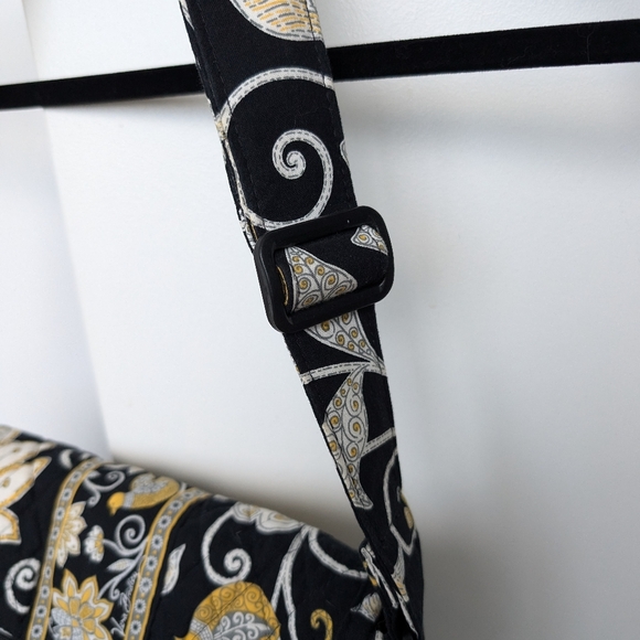 Vera Bradley Lindsey Yellow Bird Pattern Messenger Bag - Picture 7 of 17